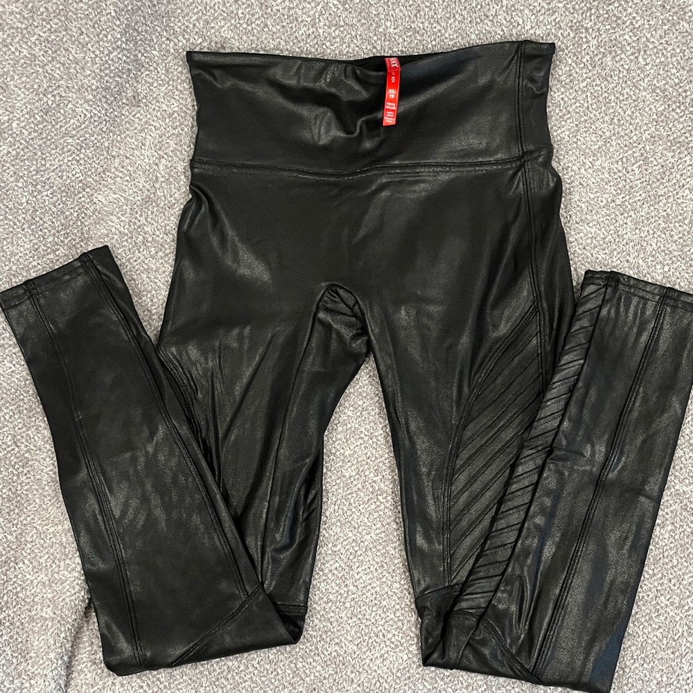 SPANX Shiny Black Leggings